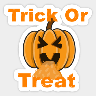 Halloween Pumpkin Trick or Treat Sticker